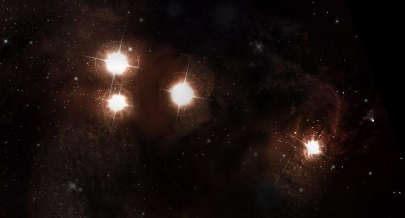 Ein einzigartiges Vierfach-Sternsystem