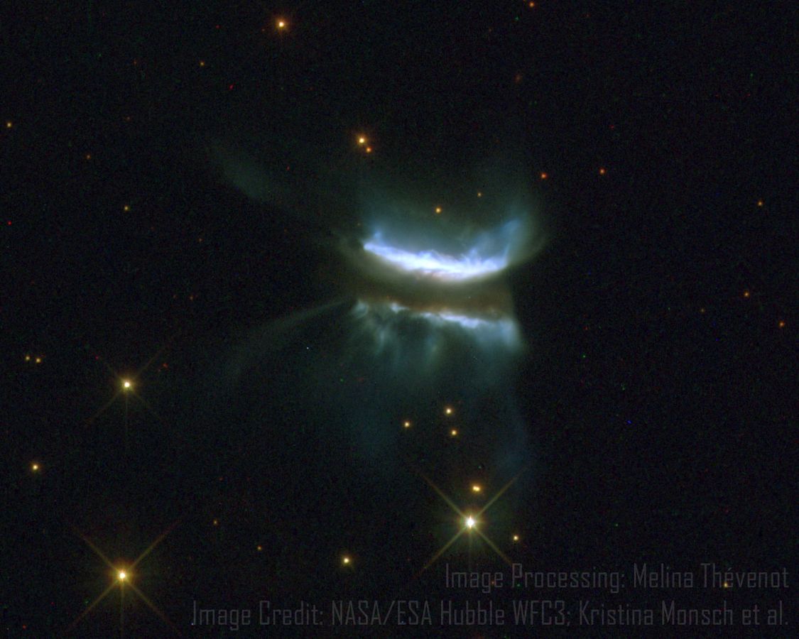 Hubble zeigt ungewöhnliche Strukturen in protoplanetarer Scheibe
