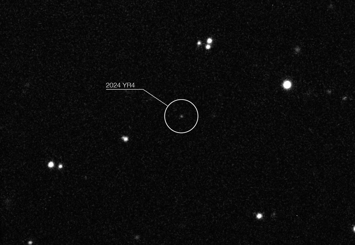 Ein Asteroid auf Kollisionskurs mit dem Mond